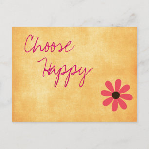 Postal de mensaje feliz inspirador