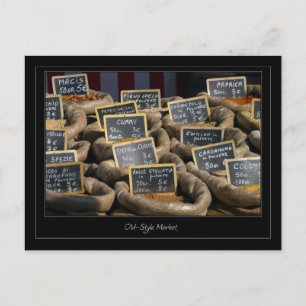 Postal de mercado de estilo antiguo