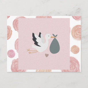 Postal de mercancía de cigüeña