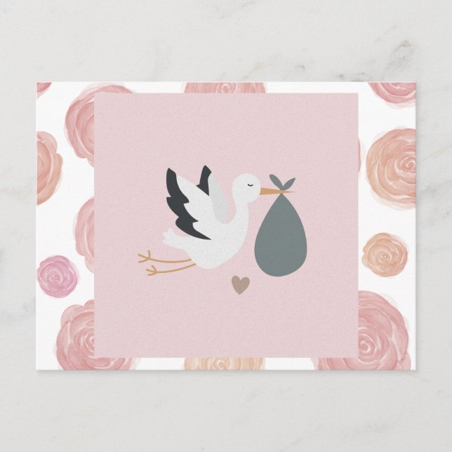 Postal de mercancía de cigüeña (Anverso)