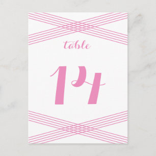 Postal de mesa de decoración moderna rosa