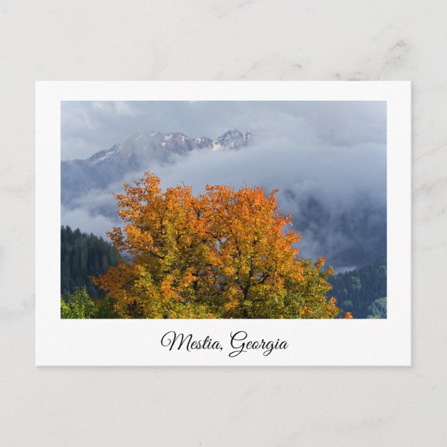 postal de Mestia Georgia (Anverso)
