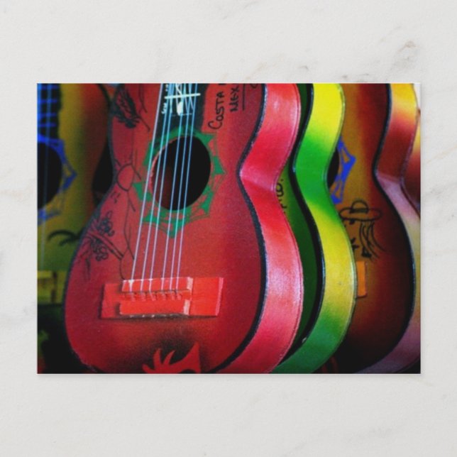 Postal de México de las guitarras del juguete (Anverso)