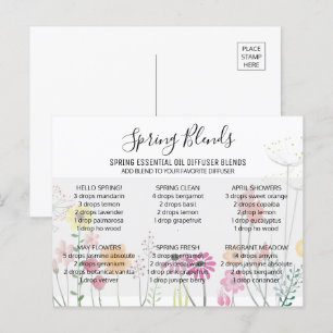 Postal de mezcla de aceites esenciales de primaver