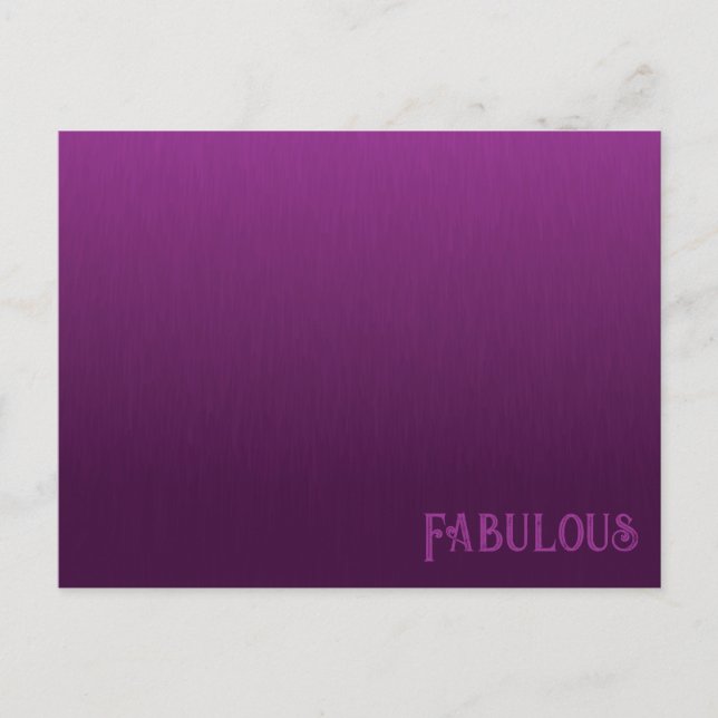Postal de mezcla de fur púrpura (Anverso)