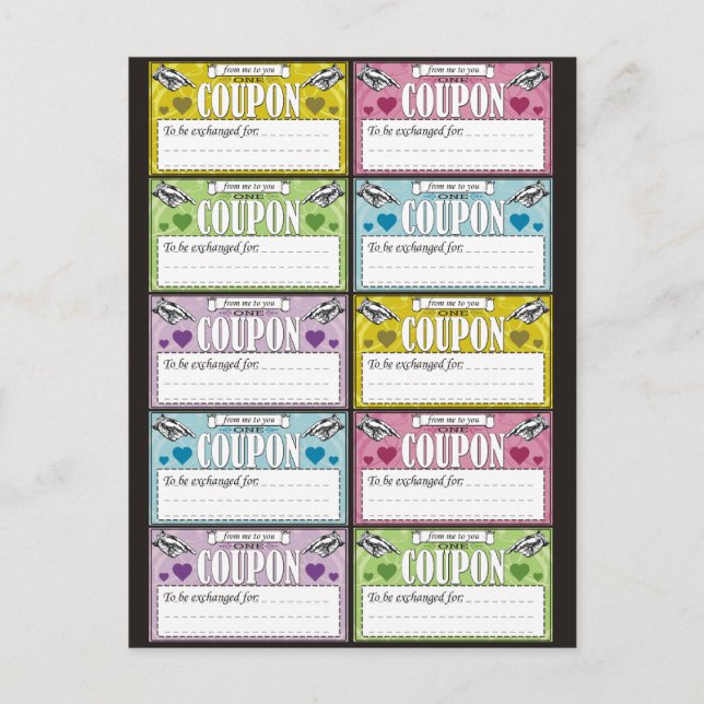 Postal De mí a ti cupones (Anverso)