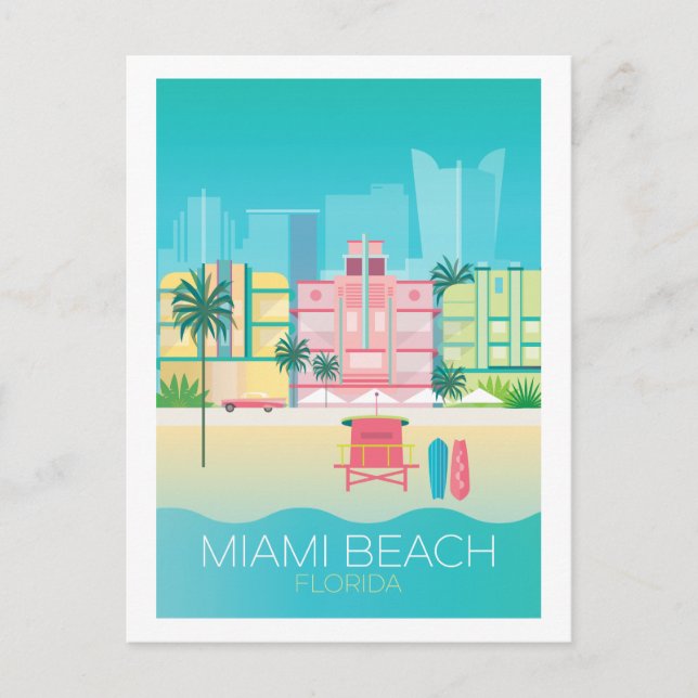 Postal de Miami Beach (Anverso)