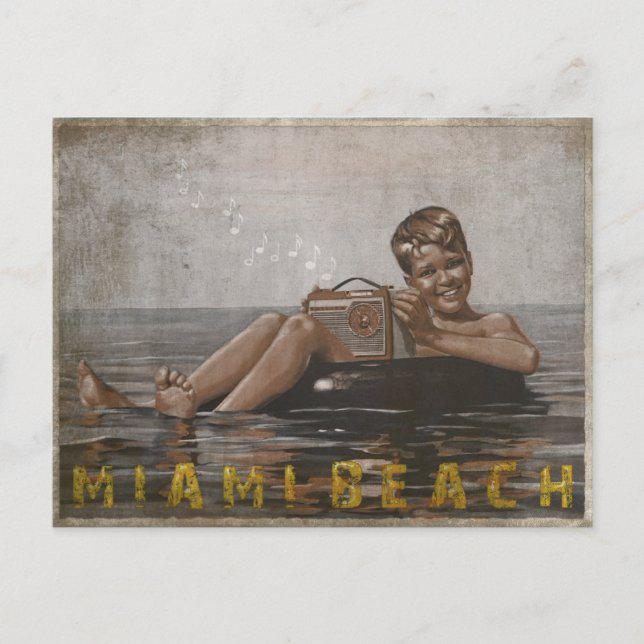 Postal de Miami Beach con el experto de Guay Vinta (Anverso)