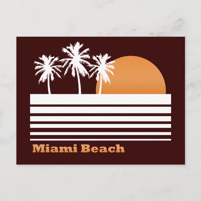 Postal de Miami Beach Retro (Anverso)