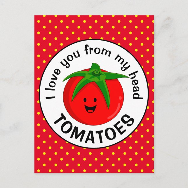 Postal De mis tomates de cabeza (Anverso)