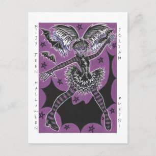 postal de Miss Teen Halloween
