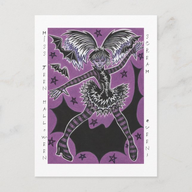 postal de Miss Teen Halloween (Anverso)