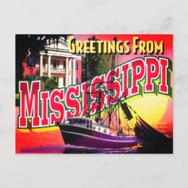 Postal de Mississippi (Anverso)