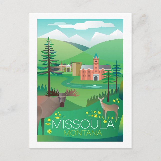 Postal de Missoula, Montana (Anverso)