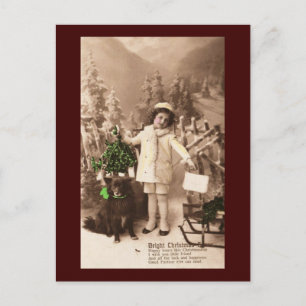 Postal de Mistletoe de Navidad Vintage