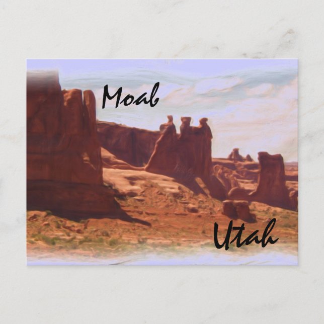 Postal de Moab Utah (Anverso)