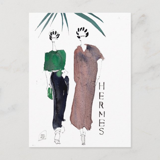 Postal de moda Hermes de PARISDREAMTIME (Anverso)