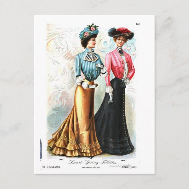 Postal de moda Retro Delineator (6) (Anverso)