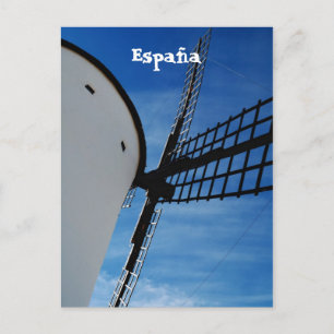 Postal de molino de viento de España