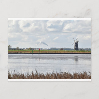 postal de molino de viento Norfolk Broads