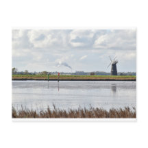 postal de molino de viento Norfolk Broads