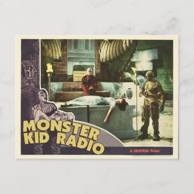 Postal de momia de Radio del niño monstruo (Anverso)