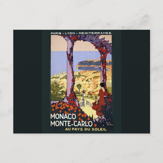 Postal de Mónaco Montecarlo (Anverso)