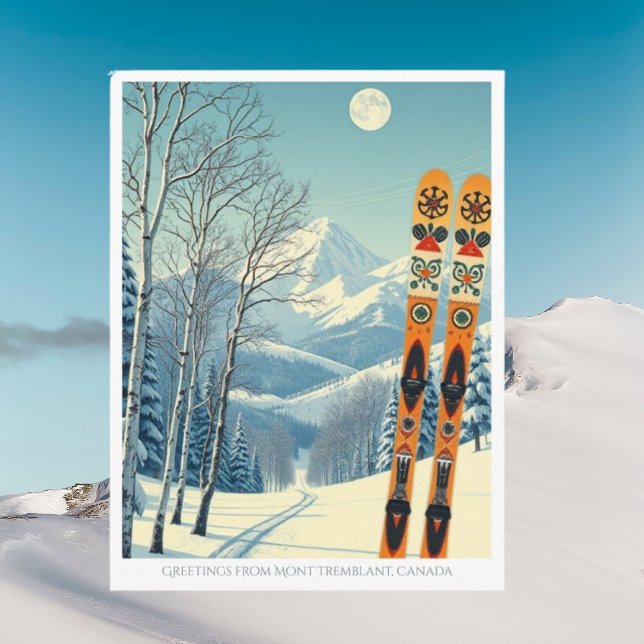 Postal de Mont Tremblant Quebec Canadá zona de esq (Subido por el creador)