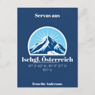 Postal de montaña Ischgl Austria Alemania