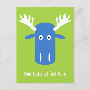 Postal de Moose Head Pop Art personalizado
