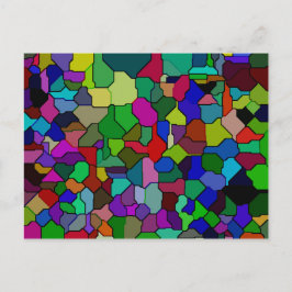 Postal de mosaico de bloques de vidrio manchado