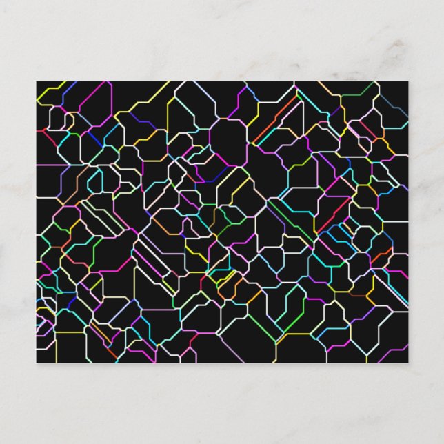 Postal de mosaico inclinado Neon (Anverso)
