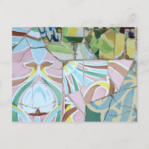 Postal de mosaicos de Güell Park