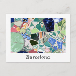 Postal de mosaicos de Güell Park