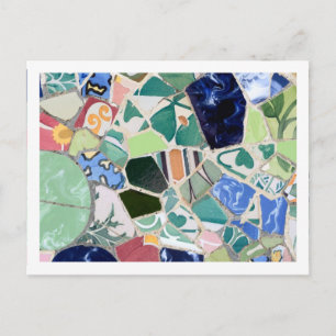 Postal de mosaicos de Güell Park