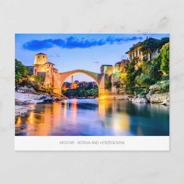 Postal de Mostar de Bosnia y Herzegovina (Anverso)