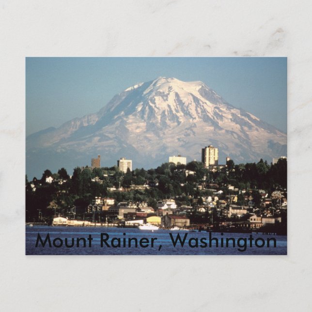 postal de Mount Rainer, Washington (Anverso)