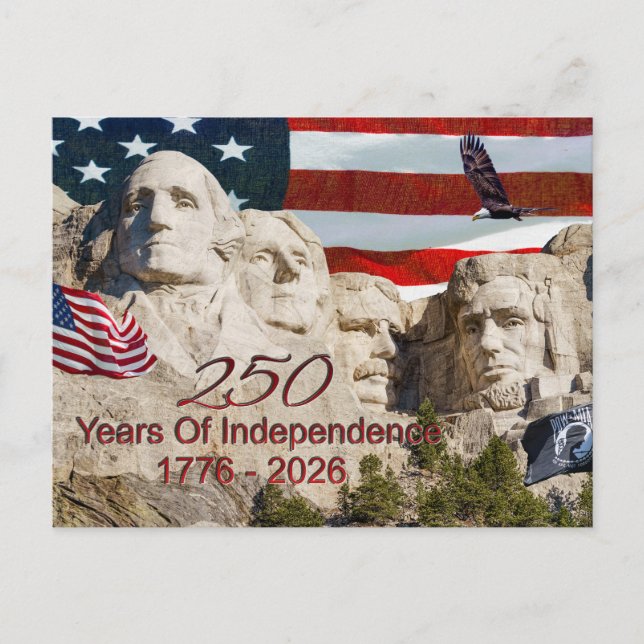 Postal de Mount Rushmore América 250 (Anverso)