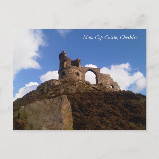 Postal de Mow Cop Castle, Cheshire (Anverso)