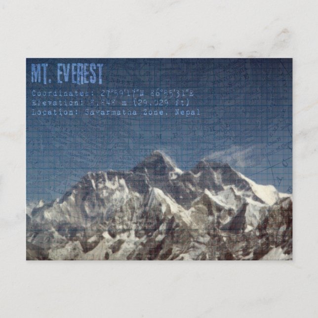 Postal de Mt Everest (Anverso)