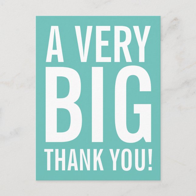 Postal De Muchas Gracias (Anverso)