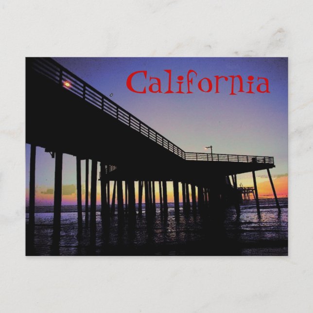 Postal de muelle de California (Anverso)