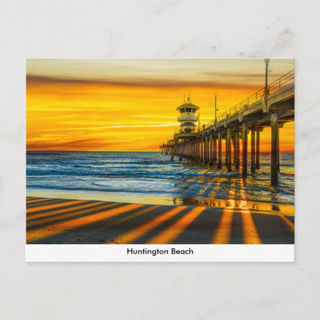 Postal de muelle de Huntington Beach (Anverso)