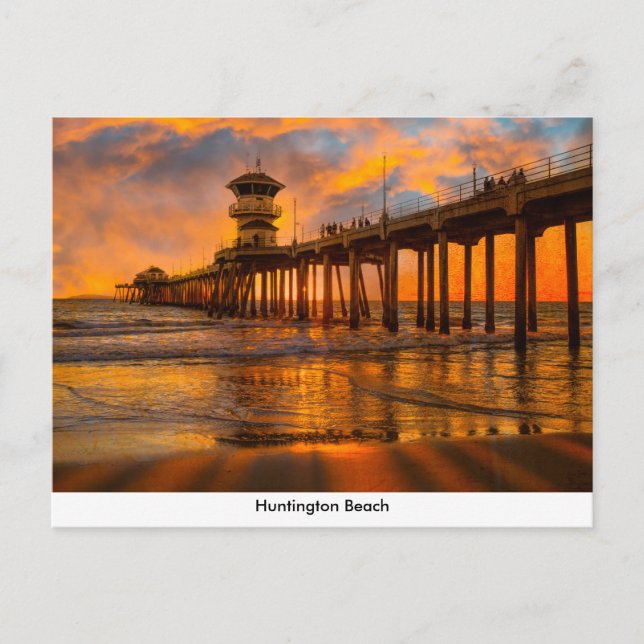 Postal de muelle de Huntington Beach (Anverso)