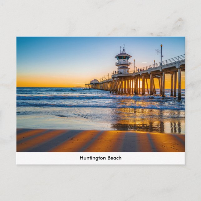 Postal de muelle de Huntington Beach (Anverso)