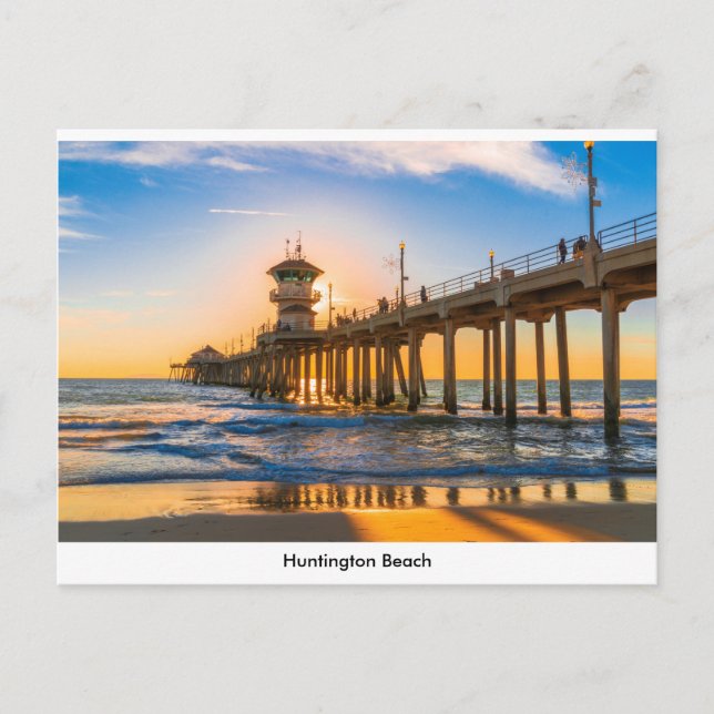 Postal de muelle de Huntington Beach (Anverso)