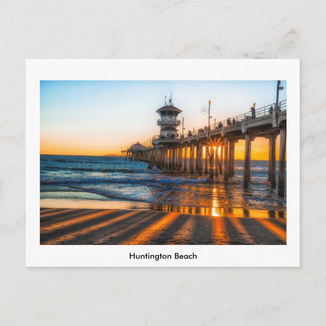 Postal de muelle de Huntington Beach (Anverso)