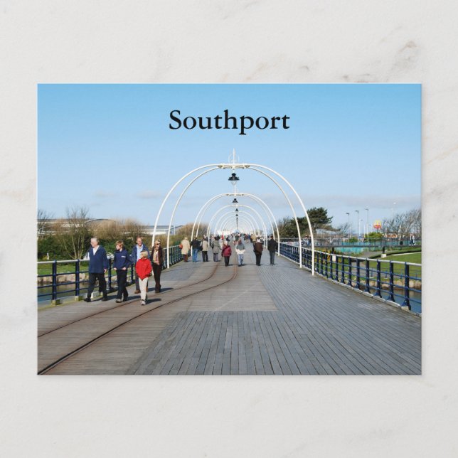 Postal de muelle de Southport (Anverso)