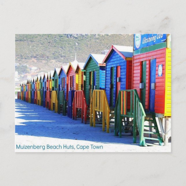 Postal de Muizenberg, Cape Town, Suráfrica (Anverso)