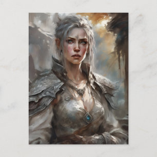 Postal de mujer guerrera